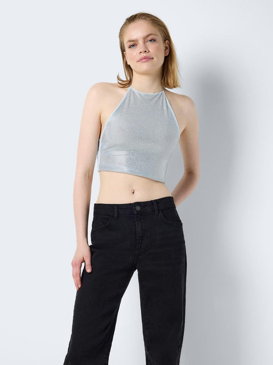 NMNICOLA Halterneck Top - Silver